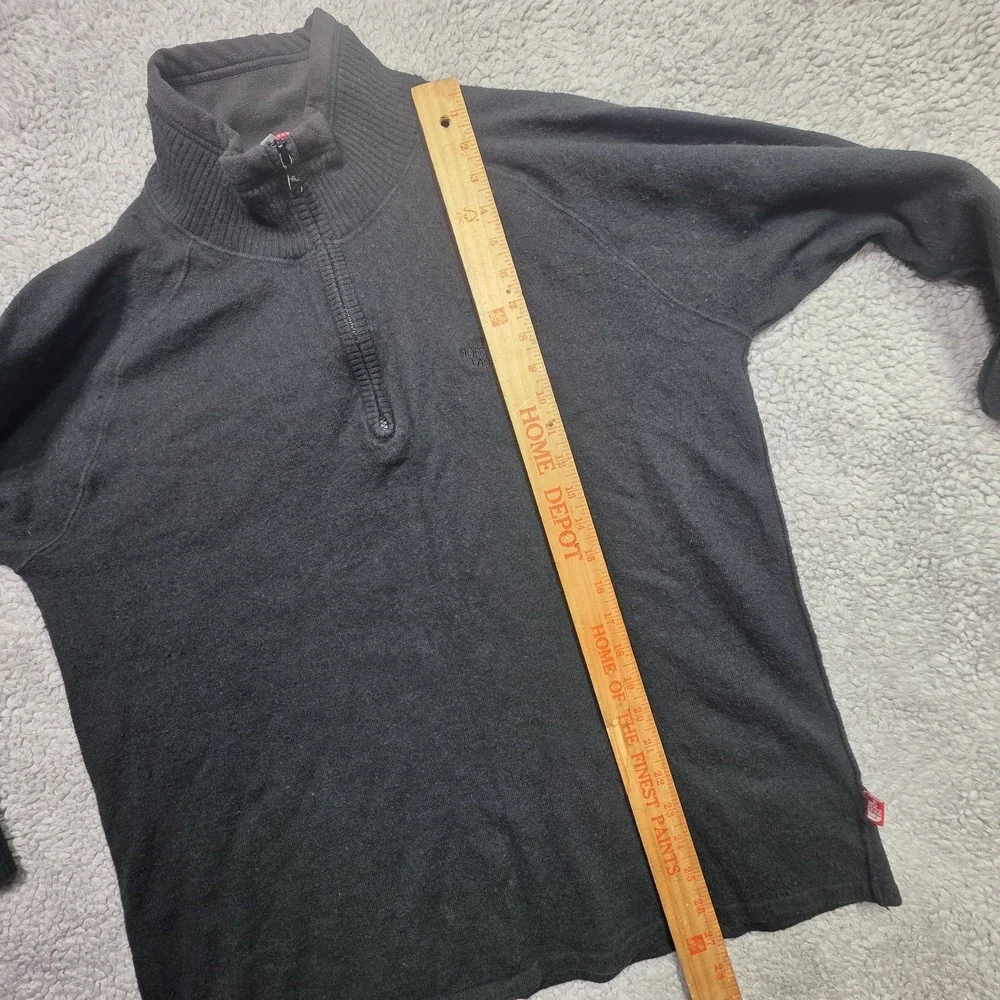 The North Face Sweater Mens Size‎ XLARGE Black 1/4 Zip Mock Neck Wool Blend